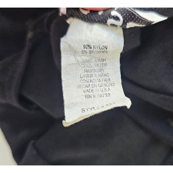 Es Se Stretch Nylon Knit Black Maxi Dress Plus 1XL Gold Foral Print Slveless 90s - Picture 11 of 11